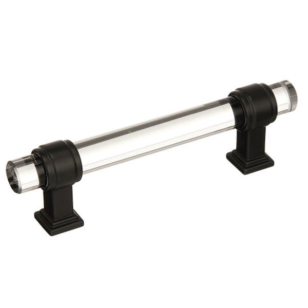 Amerock 96 mm Glacio Cabinet Pull - Clear, Black Bronze A36654 CBBR - main